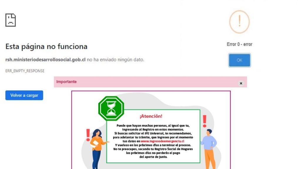 Error   Sitio Web RSH