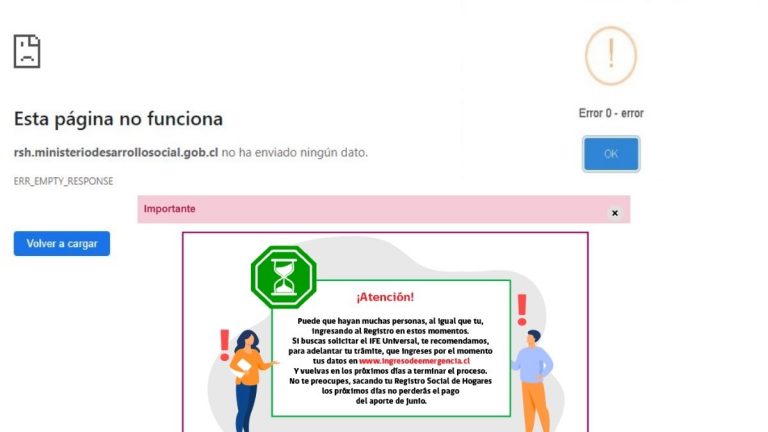 Error   Sitio Web RSH