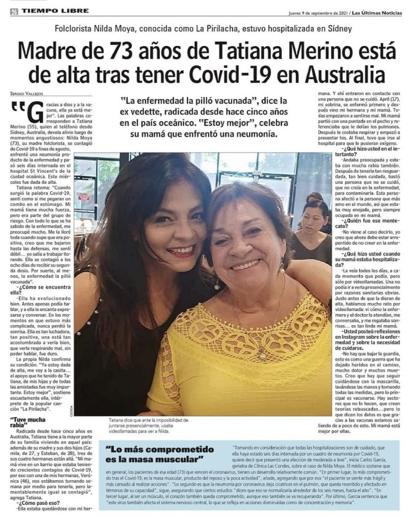 Tatiana Merino y su madre