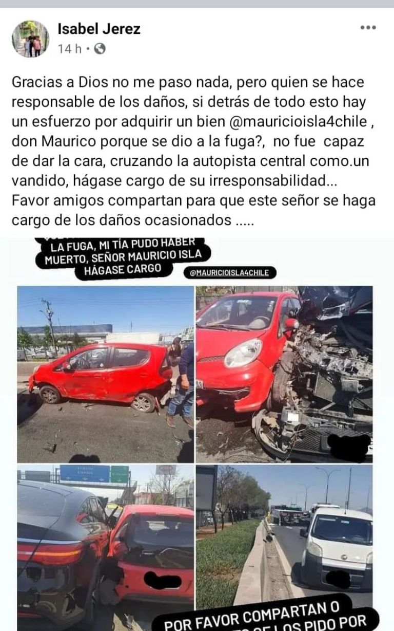 Mauricio Isla Accidente