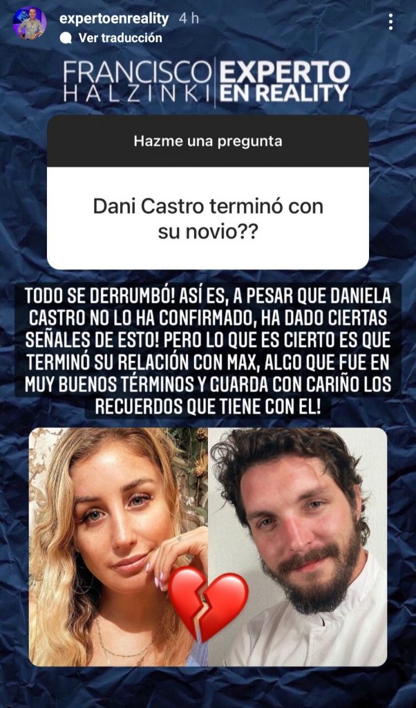 Daniela Castro Fin De Relación Con Max