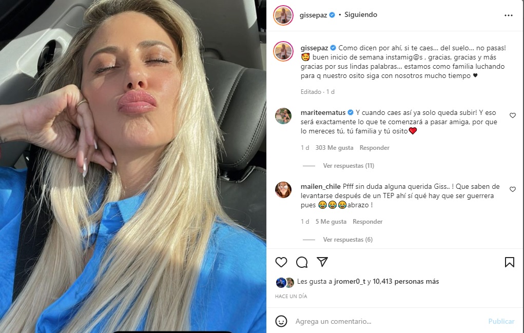 Gisella Gallardo Emocionante Mensaje En Instagram