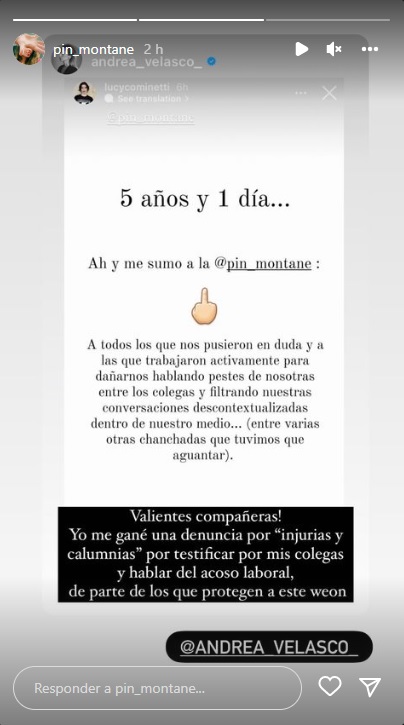 Andrea Velasco Se Sumó A Las Denuncias