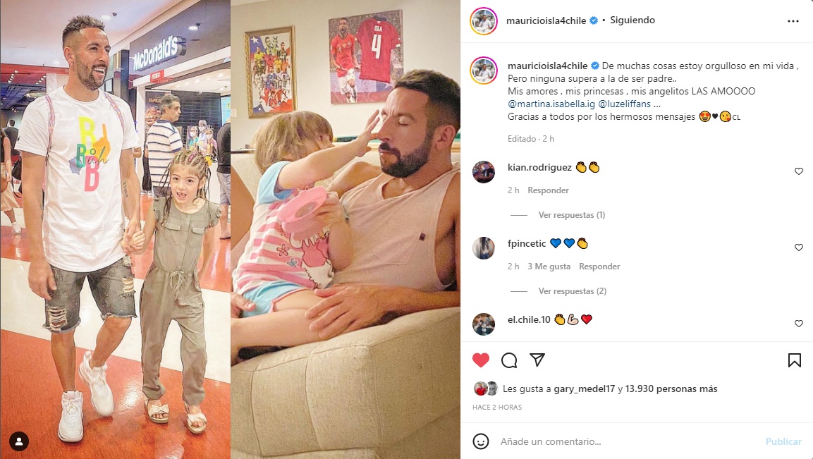 Mauricio Isla Y Sus Dos Hijas Importante Mensaje