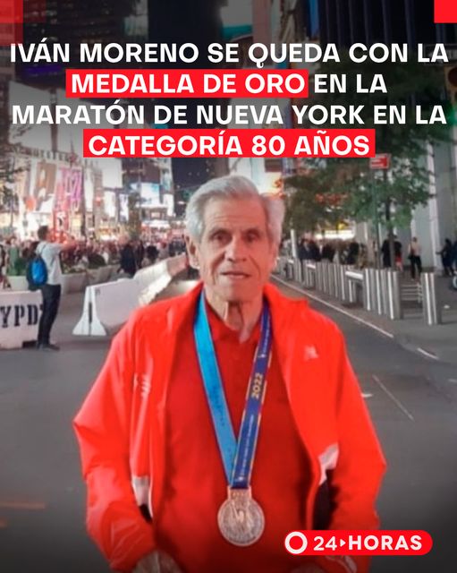 Iván Moreno se consagró con medalla de oro en maratón de Nueva York a sus 80 años 