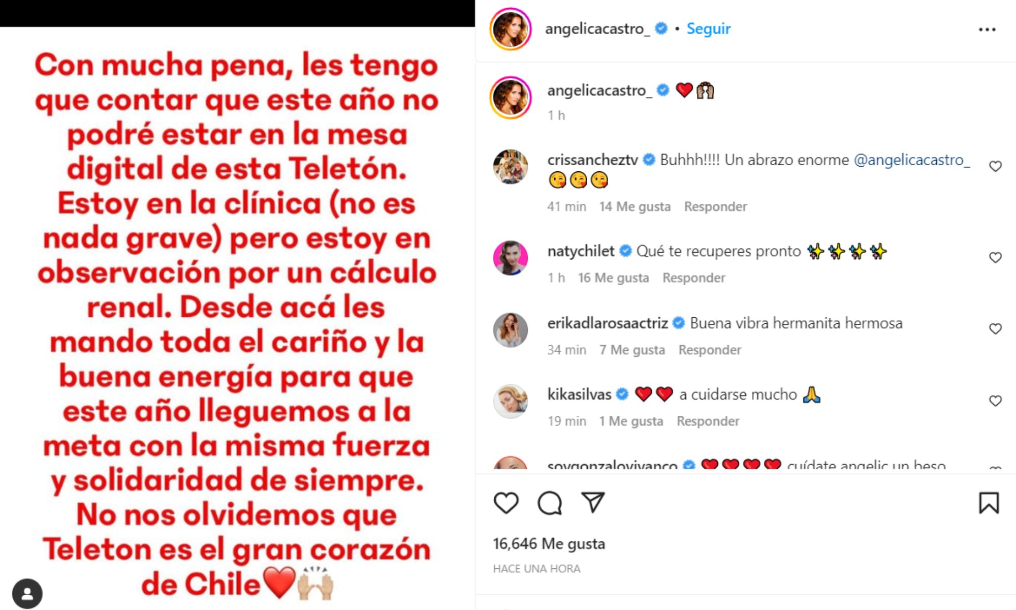 Angélica Castro preocupante estado de salud 