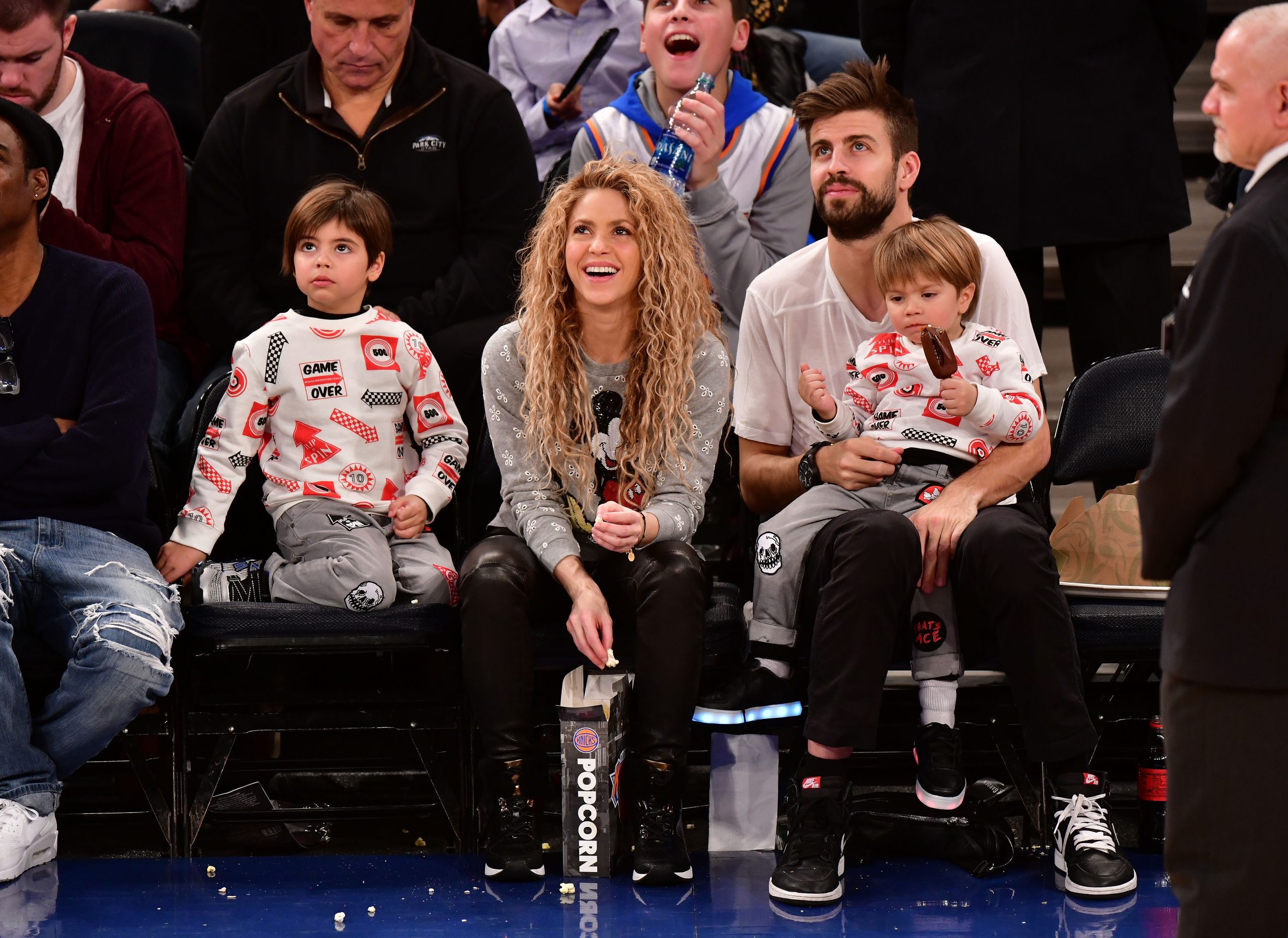 Celebrities Attend The New York Knicks Vs Philadelphia 76ers Game