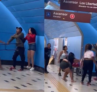 Pelea Metro De Santiago