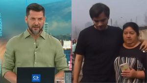 Rafa Cavada Y Periodista De CHV