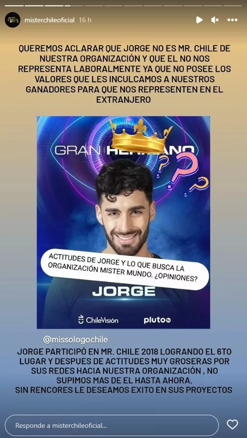 Jorge Gran Hermano Chileee