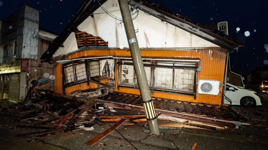 Viviendas dañadas por el terremoto en Taiwán 