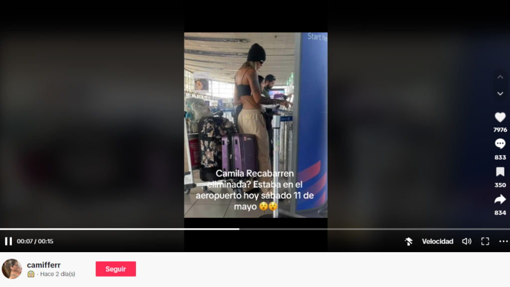 Camila Recabarren Fue Vista En Aeropuerto