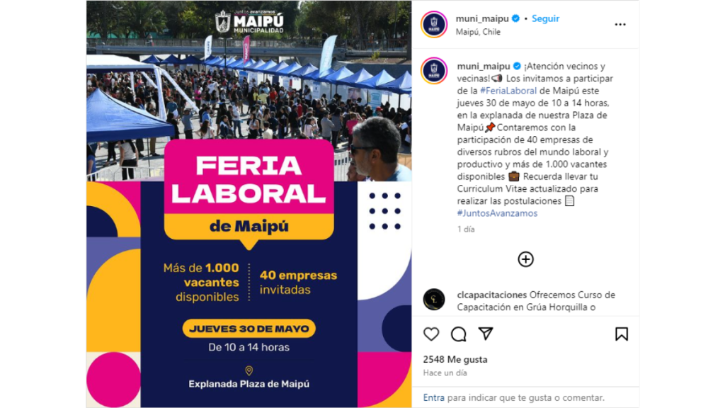 Feria Laboral De Maipu Afiche Ig