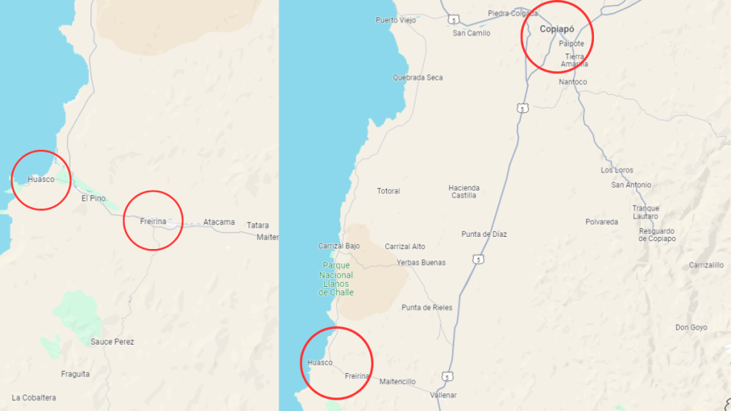 Ruta Costera Atacama Y Coquimbo. Huasco Y Freirina