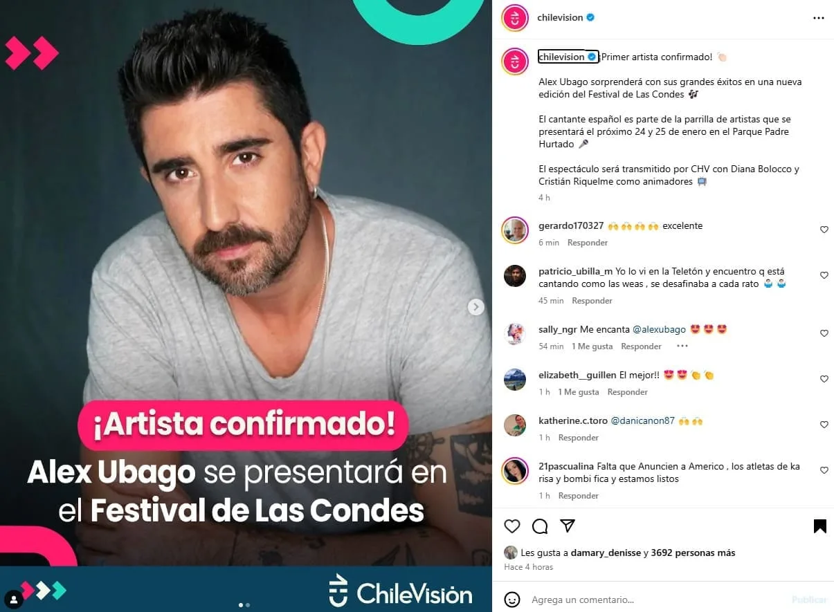 Alex Ubago En El Festival De Las Condes