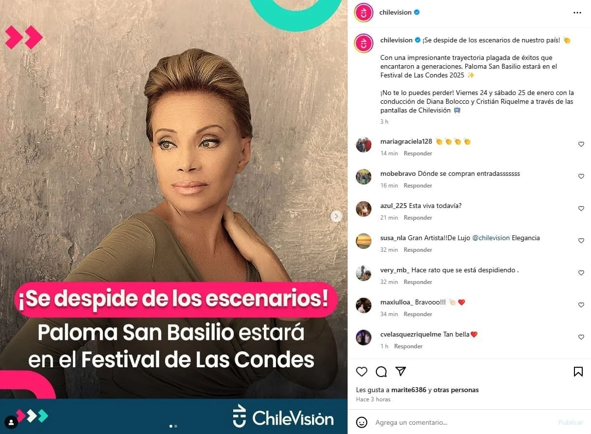 Paloma San Basilio En El Festival De Las Condes