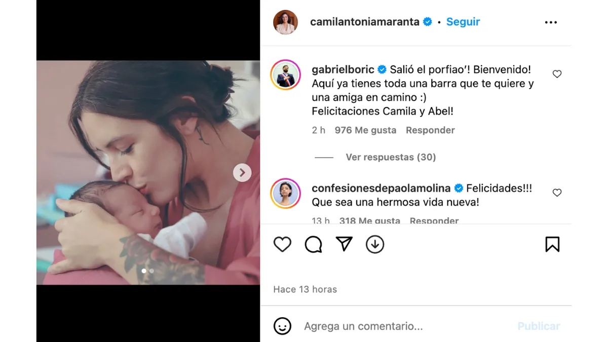 ¡Será Una Niña! Presidente Boric Anuncia El Sexo Del Bebé Que Espera Junto A Paula Carrasco