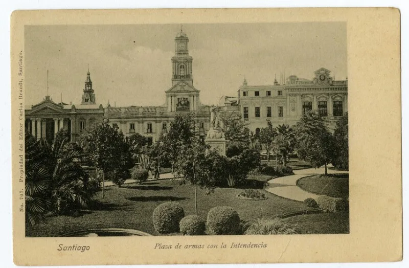 Plaza de Armas. Fundación de Santiago de Chille.