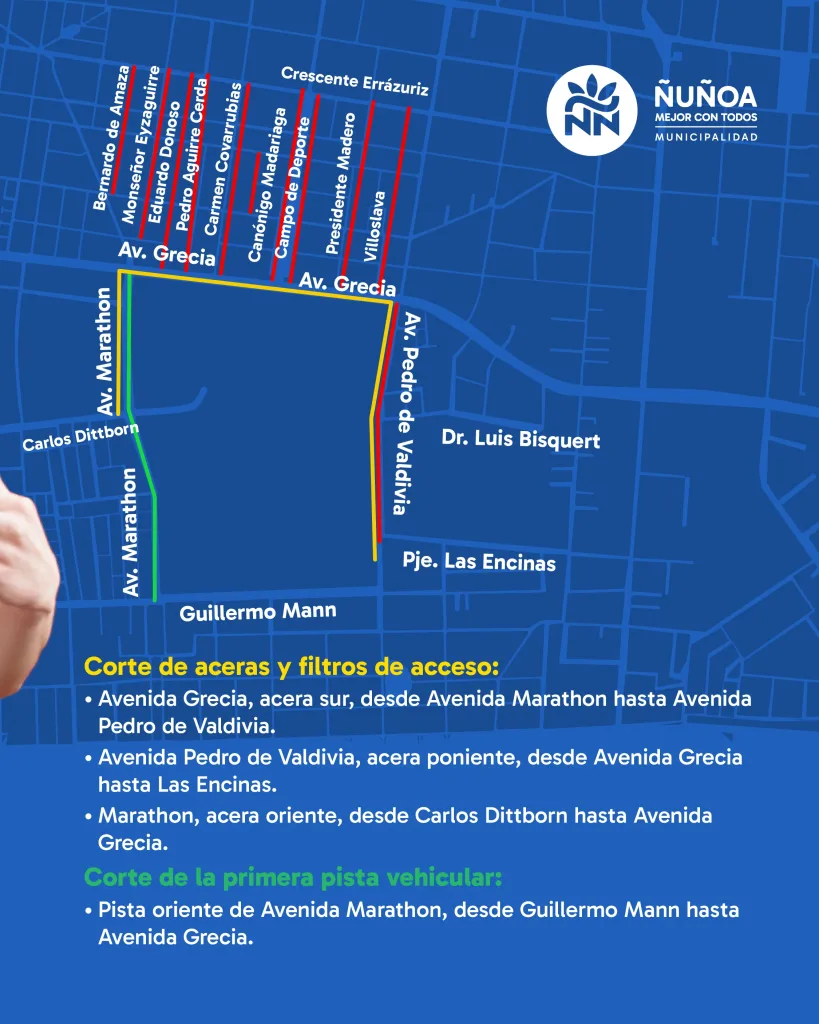Cortes de calle; conciertos de Shakira: Municipalidad de Ñuñoa.