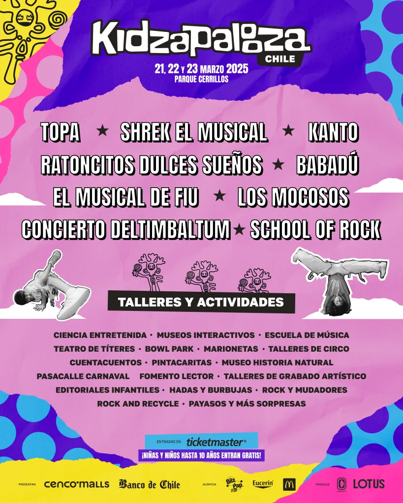 Line up Kidzapalooza