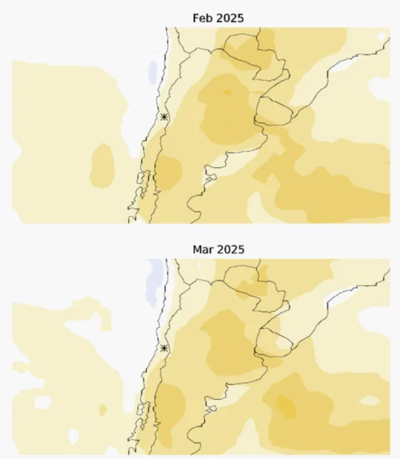 Pronóstico de las altas temperatura durante febrero y marzo 2025, informe Hidroclimático USS.