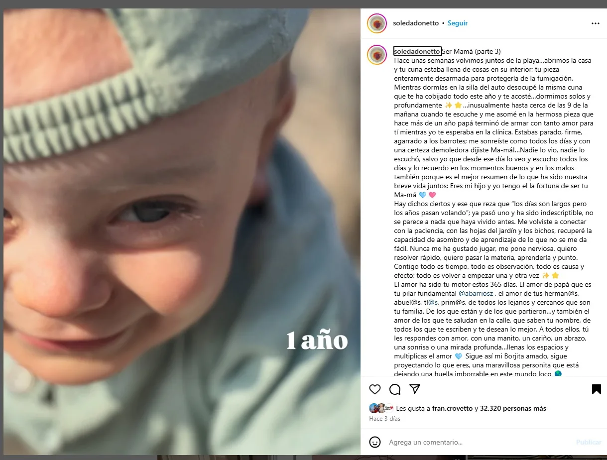 Instagram Soledad Onetto