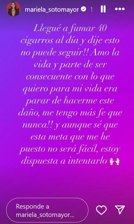 Instagram de Mariela Sotomayor