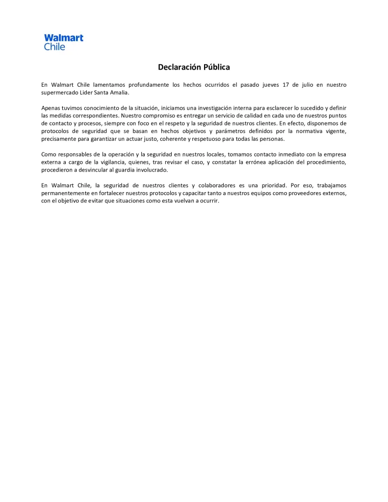 Declaración Lider Santa Amalia 