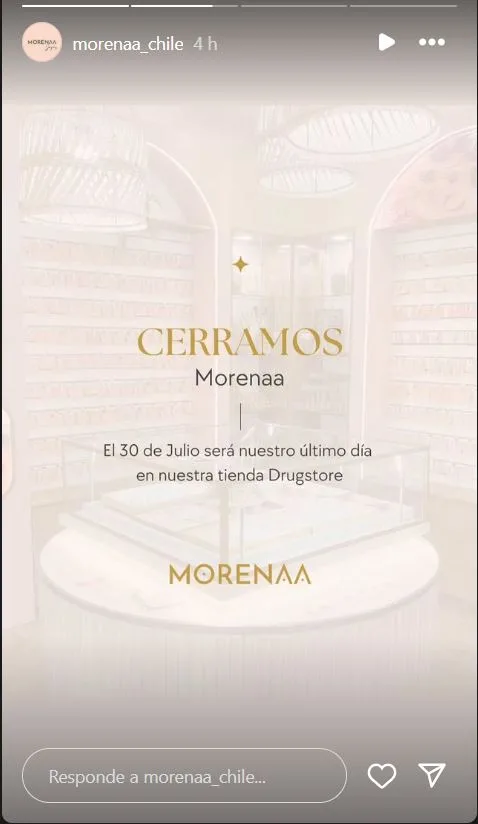 Cierre definitivo de Joyería Morenaa
