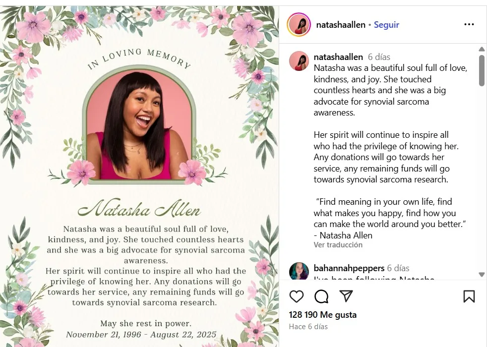 Influencer Natasha Allen
