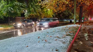 Nieve en Santiago
