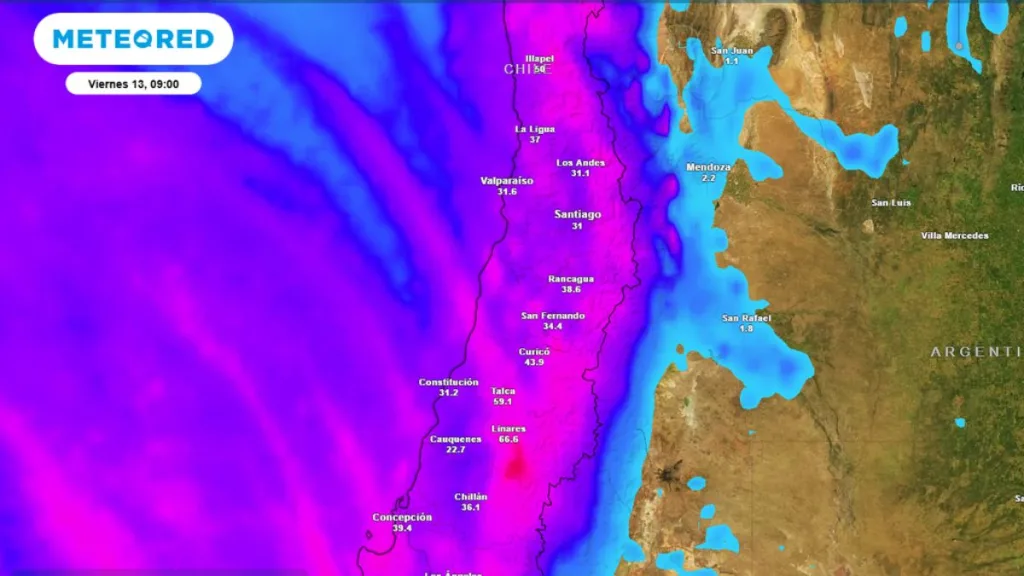Nieve en Santiago este viernes 22 de agosto