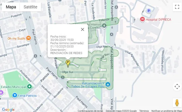 Corte de agua en Las Condes