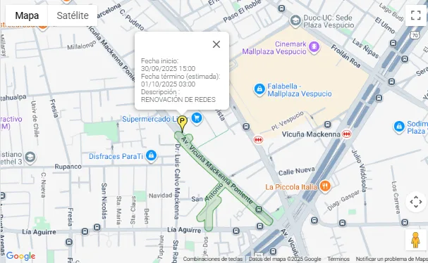 Suspensión del servicio en La Florida