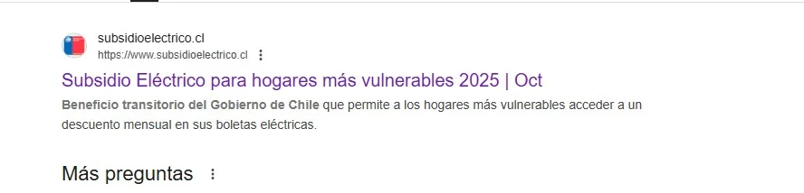 Subsidio Eléctrico octubre 2025