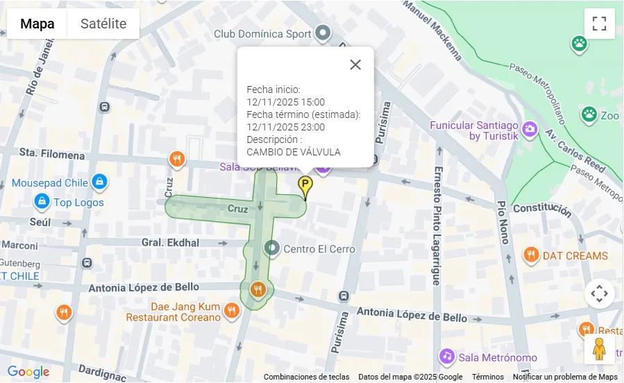 Corte de agua en Recoleta