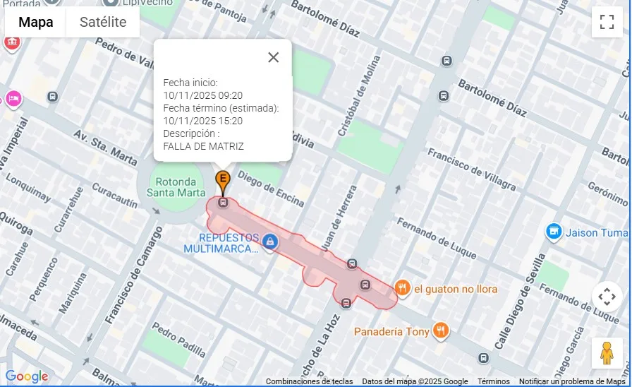 Recorte de agua en San Bernardo