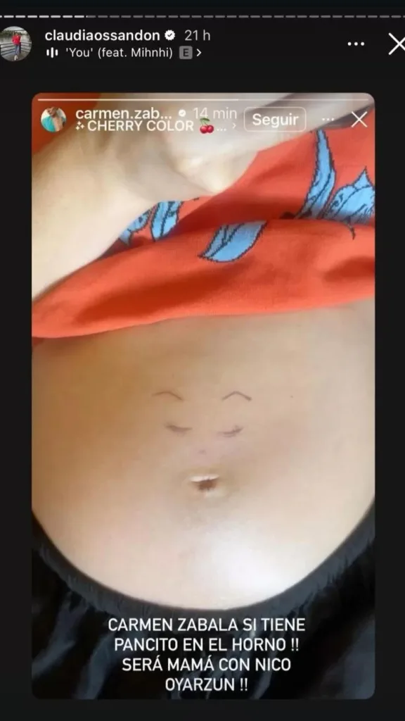 Carmen Zabala embarazo