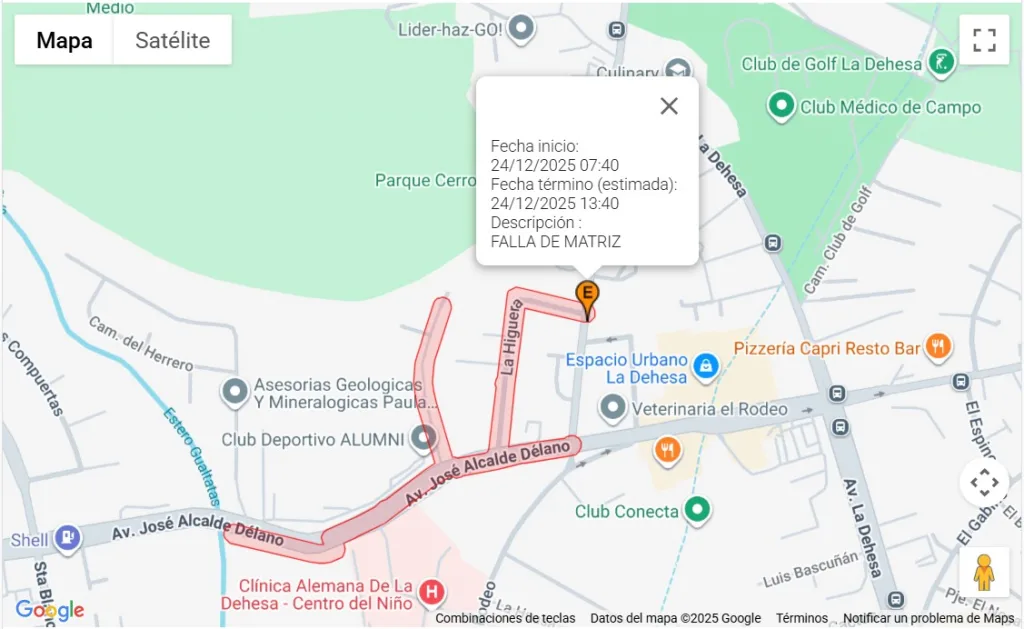 Corte de agua Lo Barnechea