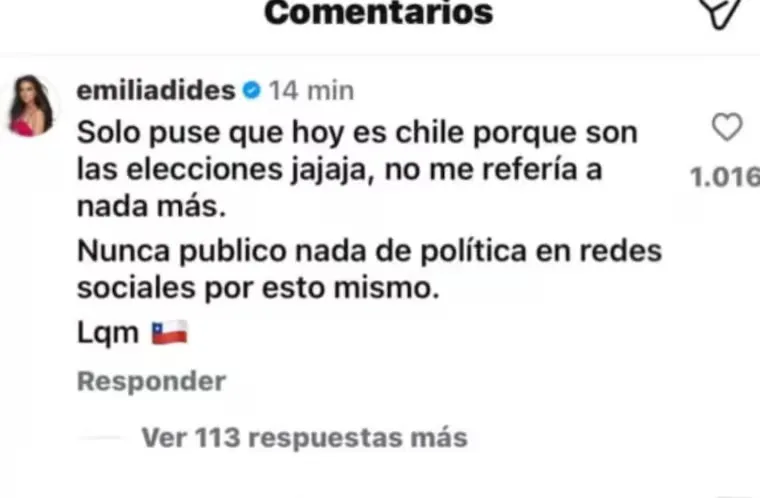 Respuesta de Emilia Dides