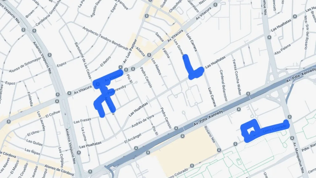 Suspensión del servicio en Vitacura