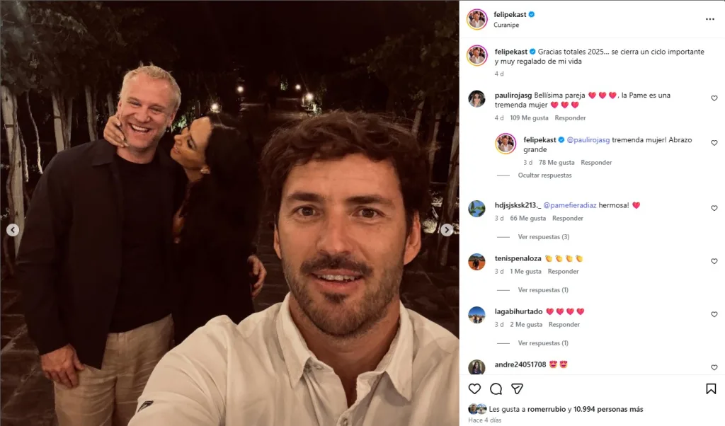 Pamela Díaz y Felipe Kast