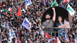 A Días Del Cambio De Mando Adherentes Realizan Despedida Al Presidente Gabriel Boric En La Plaza De La Constitución (1)