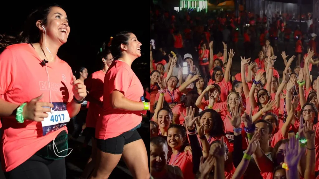 Corrida nocturna de mujeres