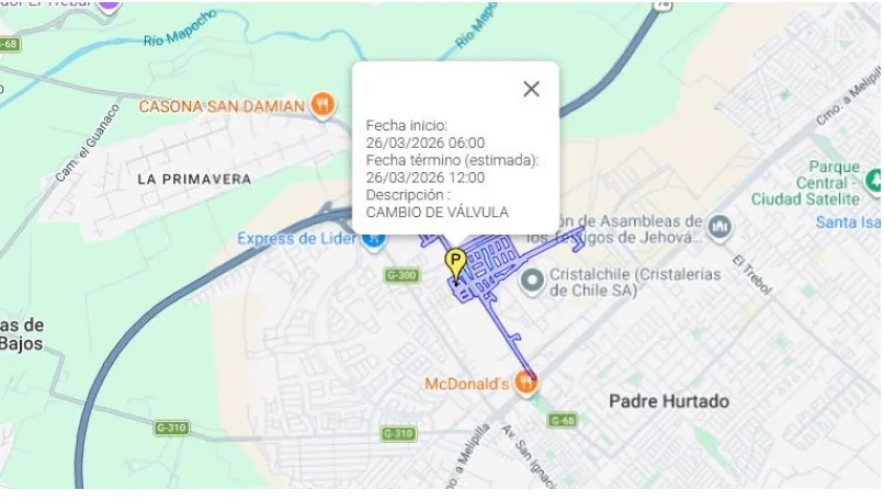 Corte De Agua En Padre Hurtado