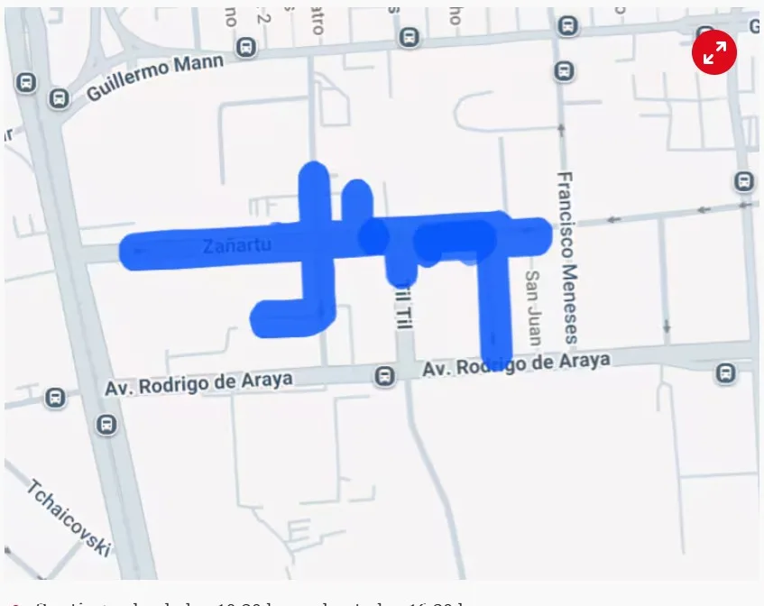 Corte de luz en Ñuñoa