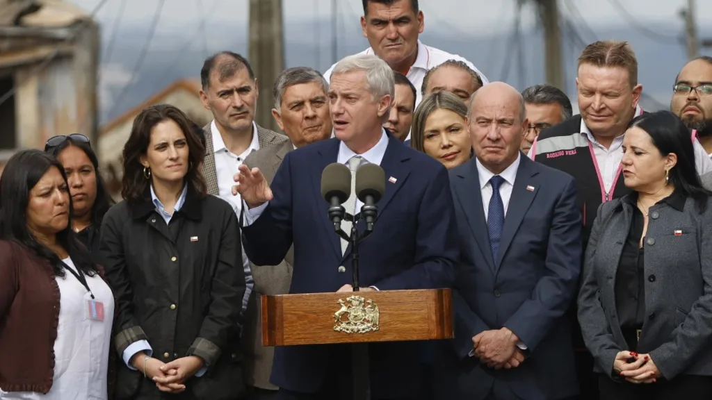 Desde Lirquén Presidente José Antonio Kast Anuncia Proyecto De Ley De Reconstrucción Nacional