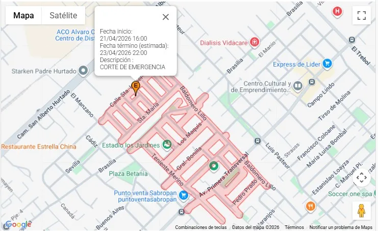 Corte De Agua En Padre Hurtado