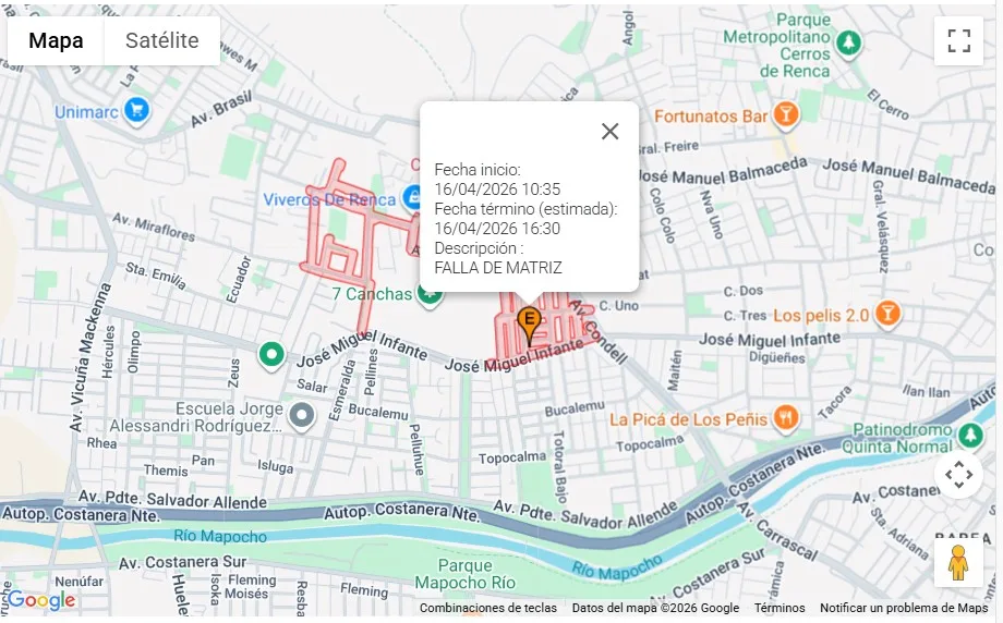 Corte De Agua En Renca