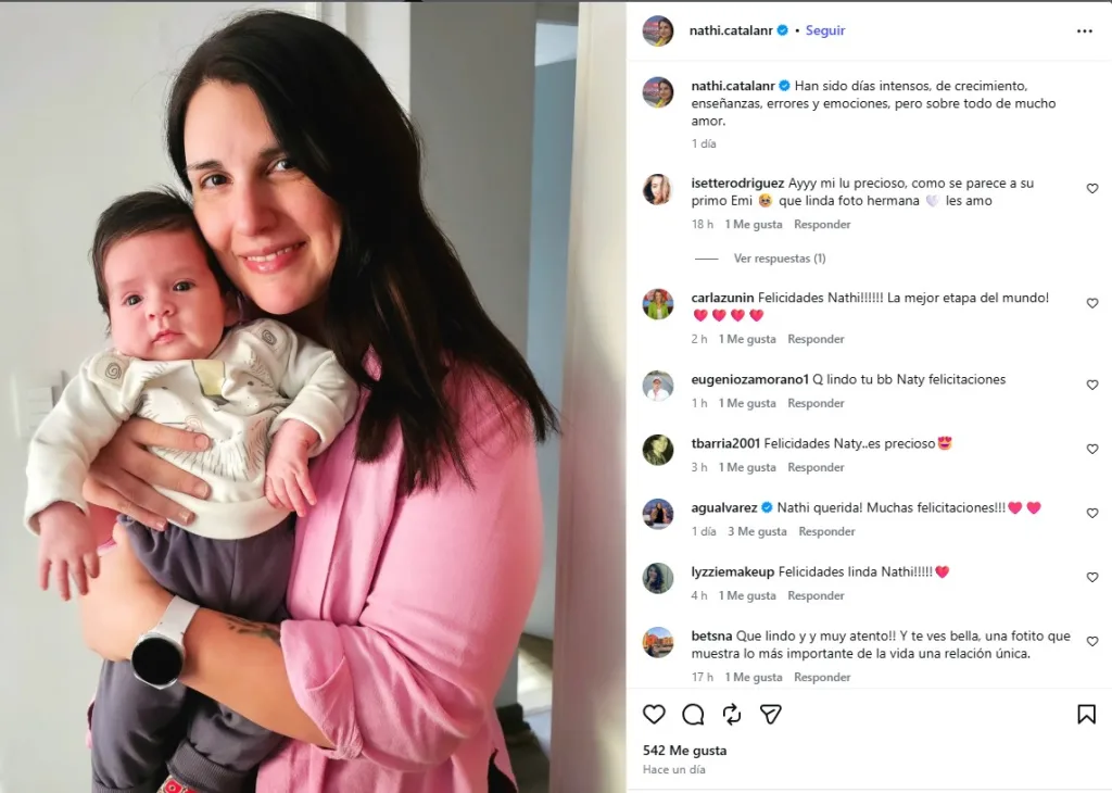 Nathalie Catalán Y Su Bebé